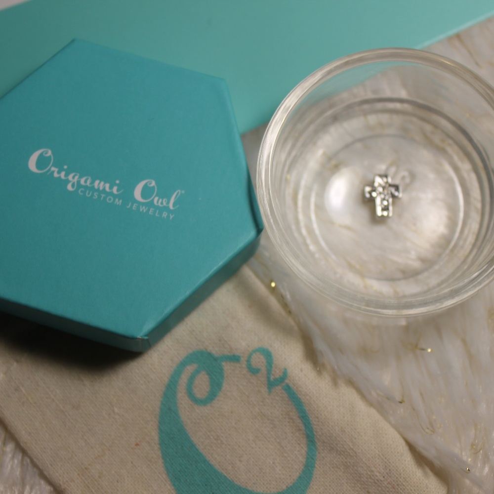 Cross floating charm